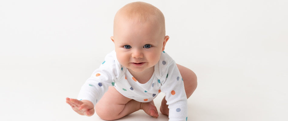 baby crawling along the floor