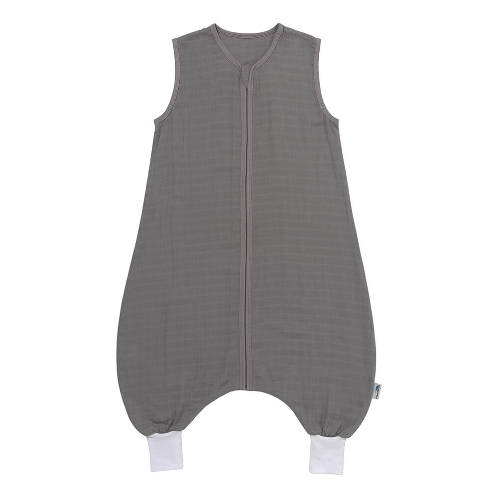 Muslin Sleeping Bag with Feet - 0.5 Tog_Charcoal_1_422