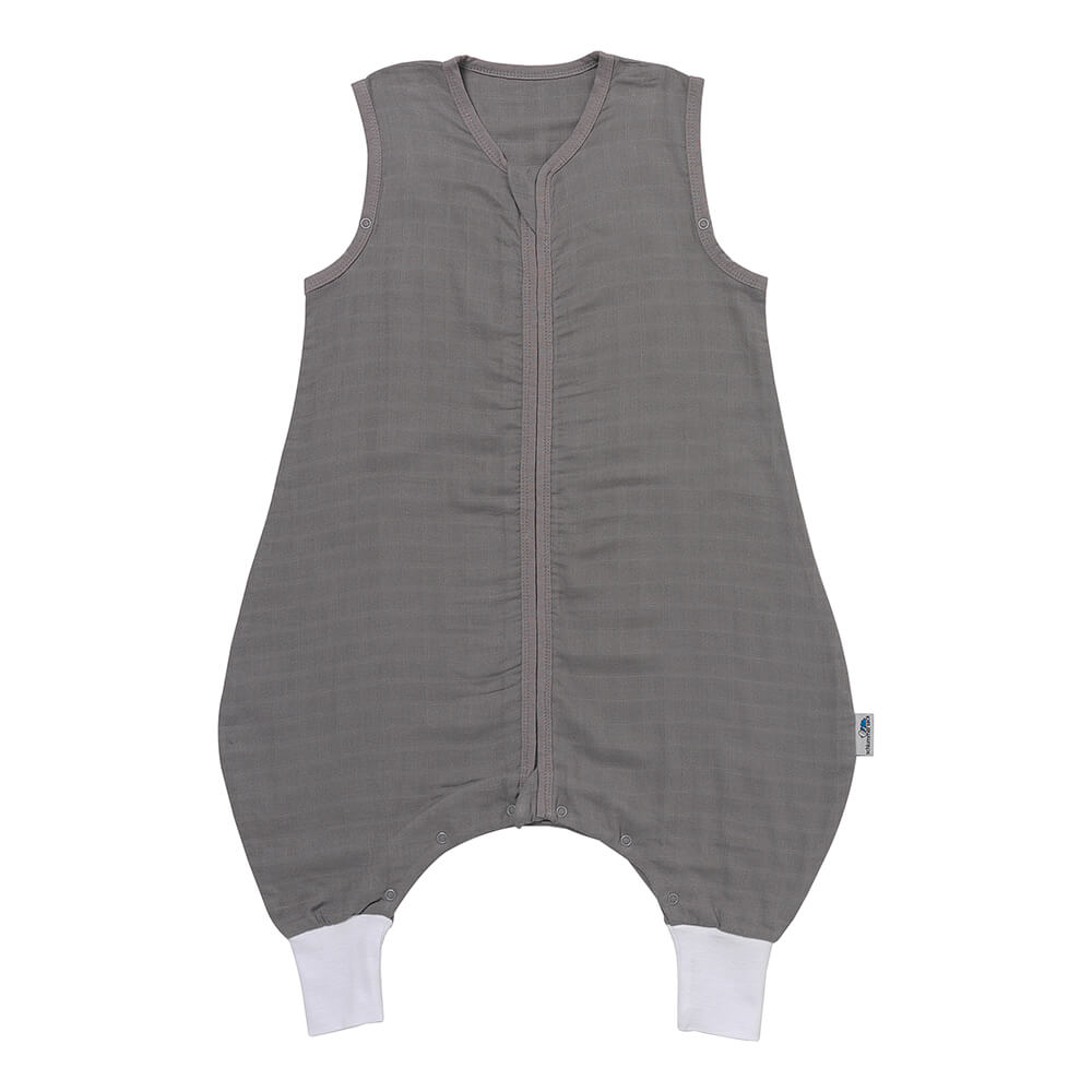 Muslin Sleeping Bag with Feet - 0.5 Tog_Charcoal_1_422