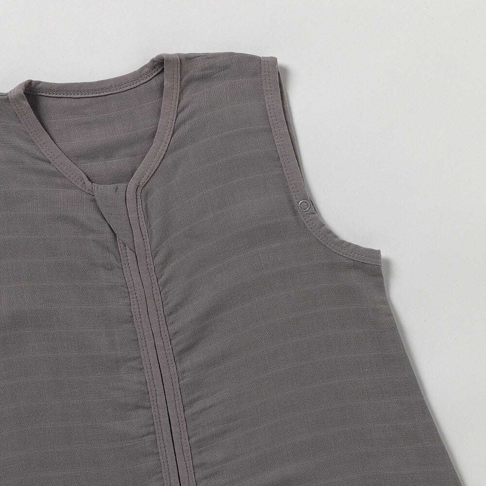 Muslin Sleeping Bag with Feet - 0.5 Tog_Charcoal_2_422