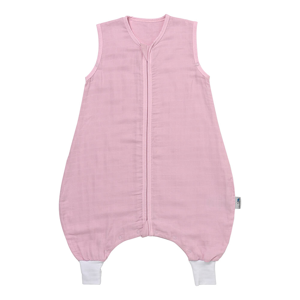 Muslin Sleeping Bag with Feet - 0.5 Tog_Pink_1_422