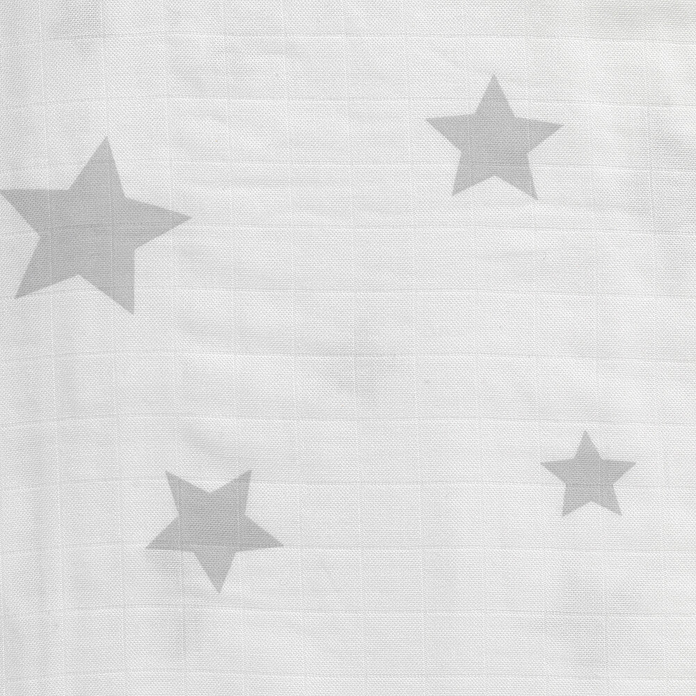Muslin Sleeping Bag with Feet - 0.5 TOG_Grey Stars_sleeve area_412