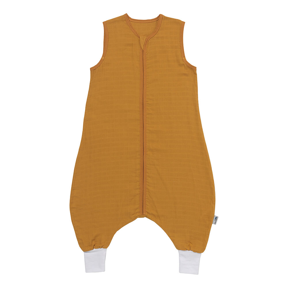Muslin Sleeping Bag with Feet - 0.5 Tog_Mustard_1_422