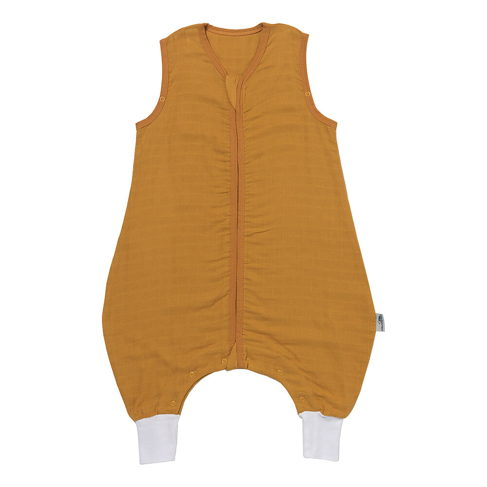 Muslin Sleeping Bag with Feet - 0.5 Tog_Mustard_1_422