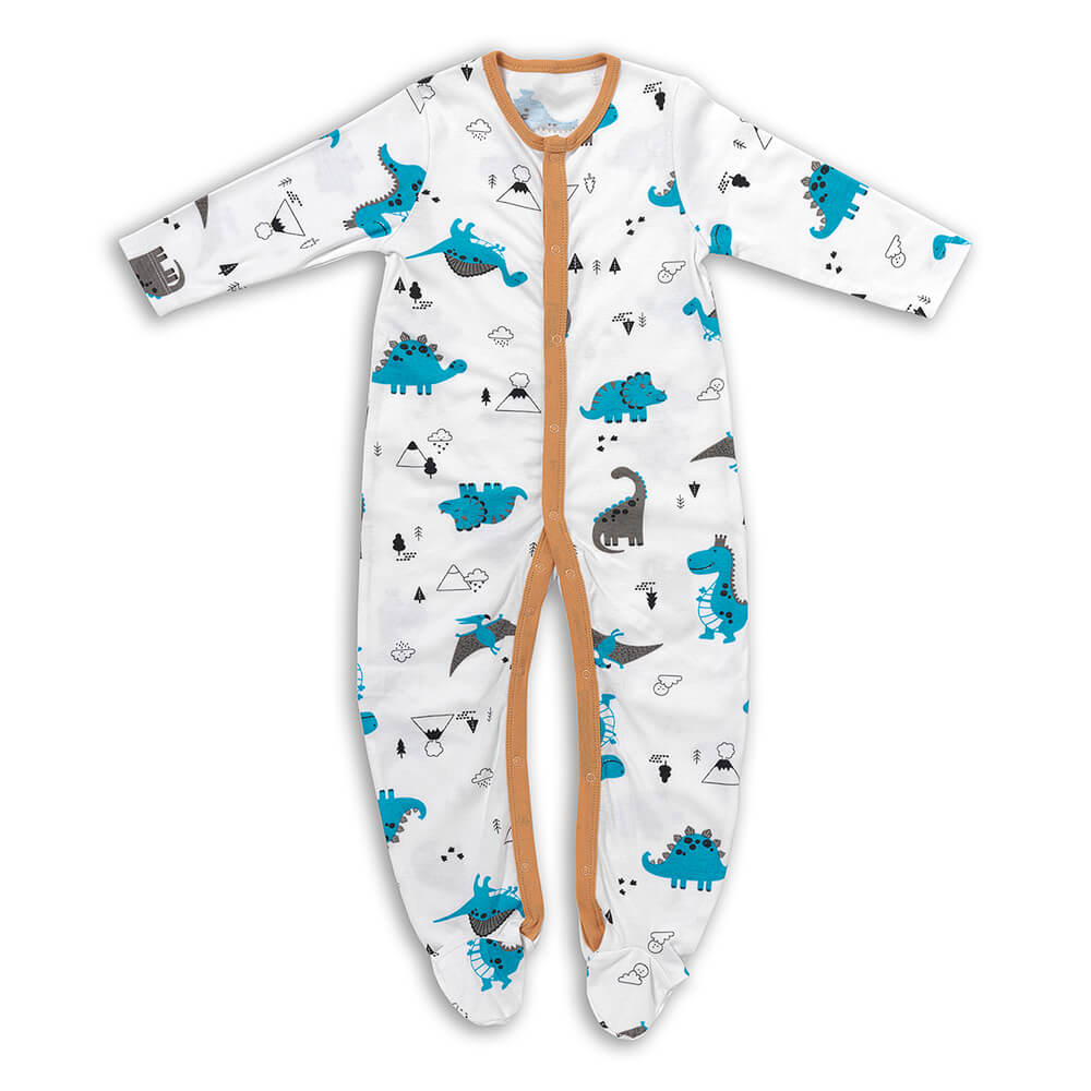 100% Organic Long Sleeve Baby Pyjamas - 2-pack_Jurassic_3_443