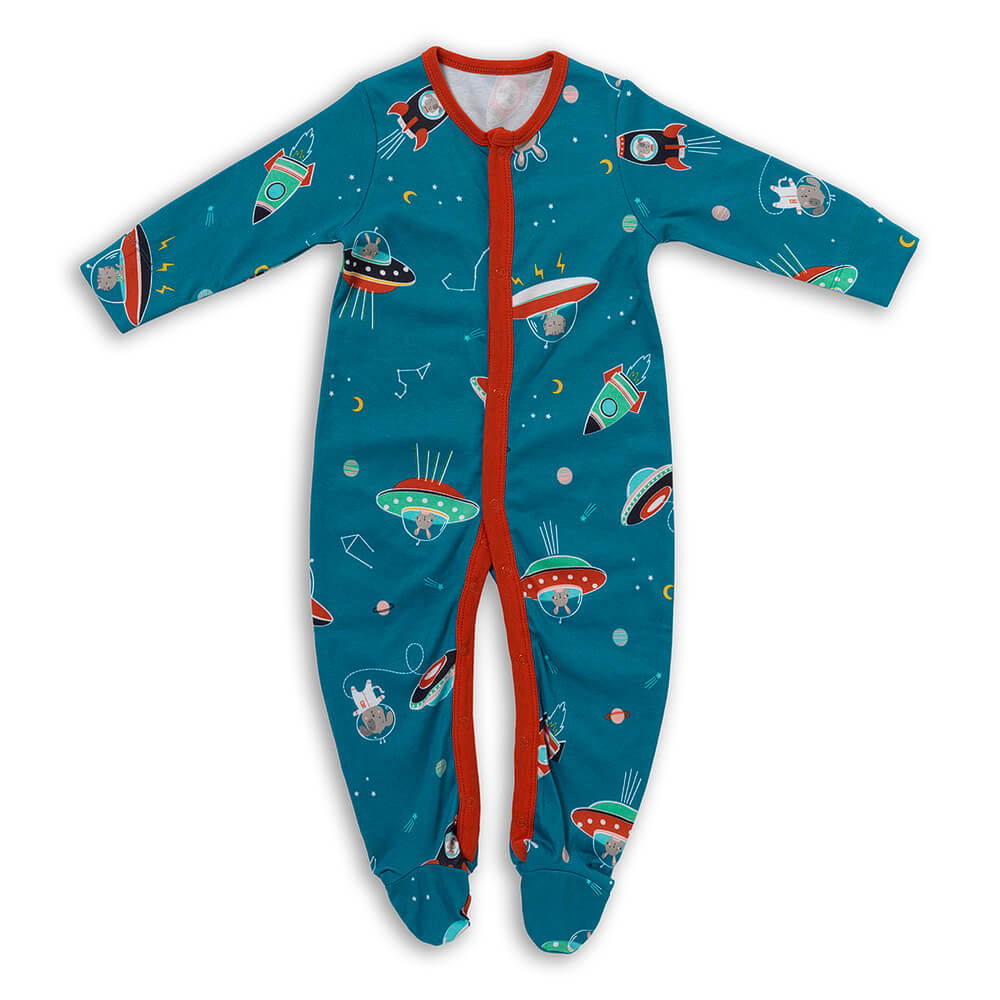 100% Organic Long Sleeve Baby Pyjamas - 2-pack_Space_3_443