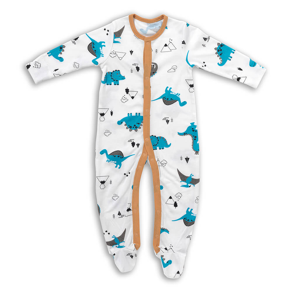 100% Organic Long Sleeve Baby Pyjamas - 2-pack_Jurassic_3_443