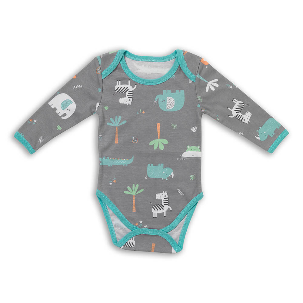 Organic Long Sleeve Baby Body - 3-pack_Safari_5_434