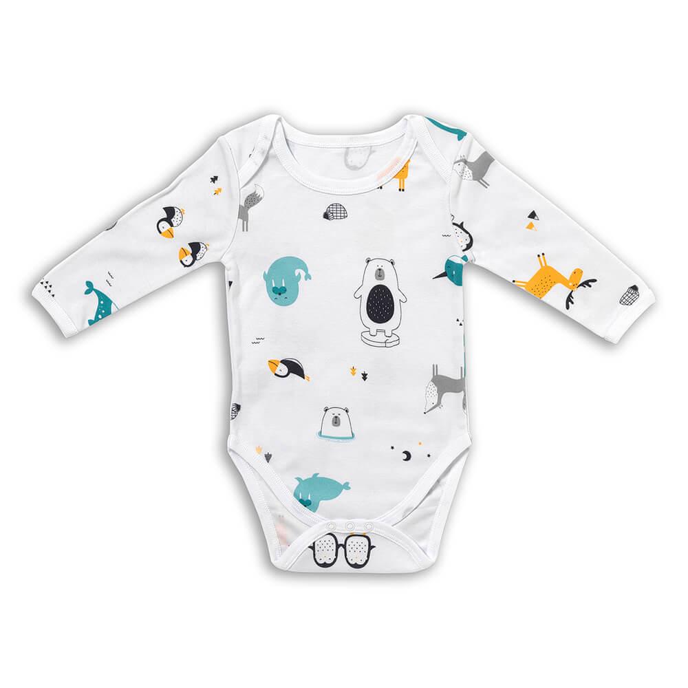 Organic Long Sleeve Baby Body - 3-pack_Polar Pals_4_434