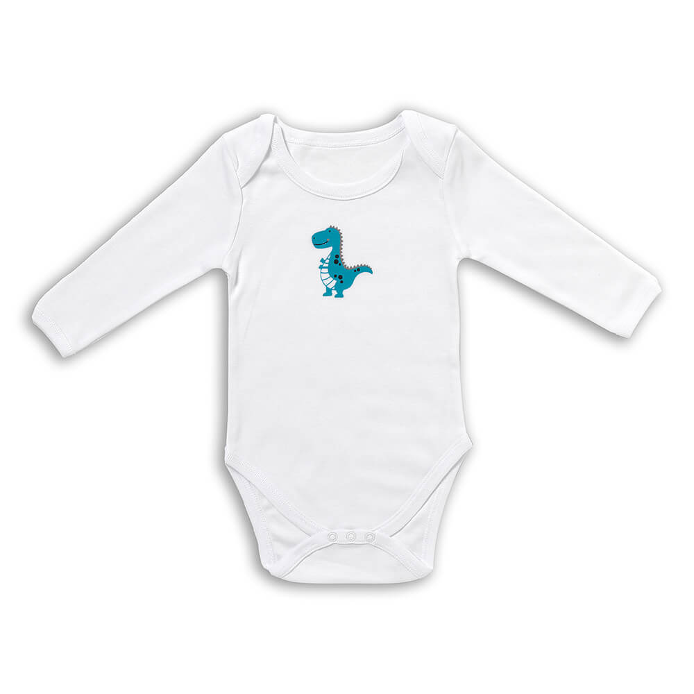 Organic Long Sleeve Baby Body - 3-pack_Jurassic_3_434