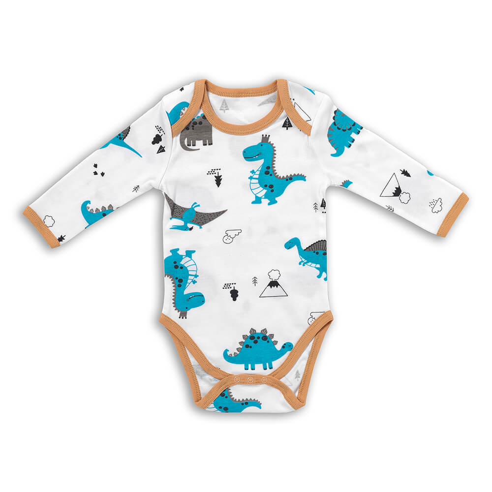 Organic Long Sleeve Baby Body - 3-pack_Jurassic_4_434