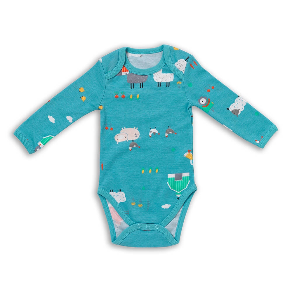Organic Long Sleeve Baby Body - 3-pack_Farmyard_4_434