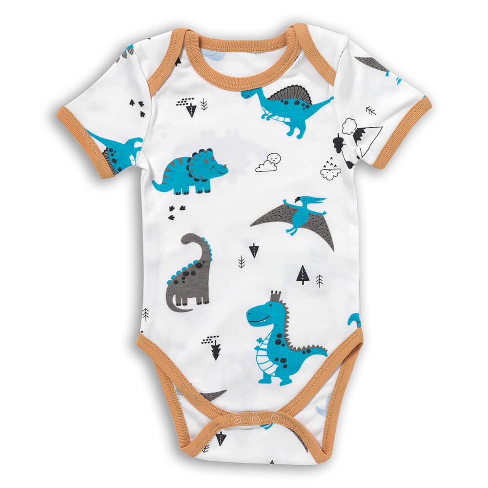 100% Organic Short Sleeve Baby Body - 5-pack_Jurassic_4_430