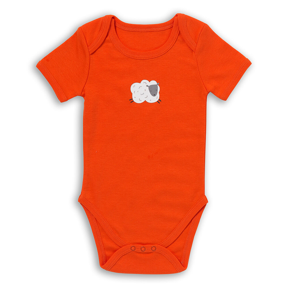 100% Organic Short Sleeve Baby Body - 5-pack_Farmyard_5_430