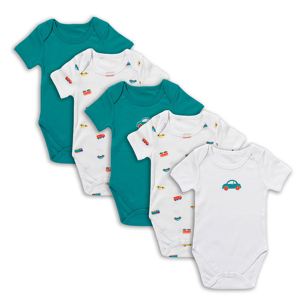 100% Organic Short Sleeve Baby Body - 5-pack_Transport_1_430