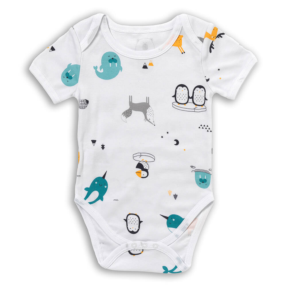 100% Organic Short Sleeve Baby Body - 5-pack_Polar Pals_4_430