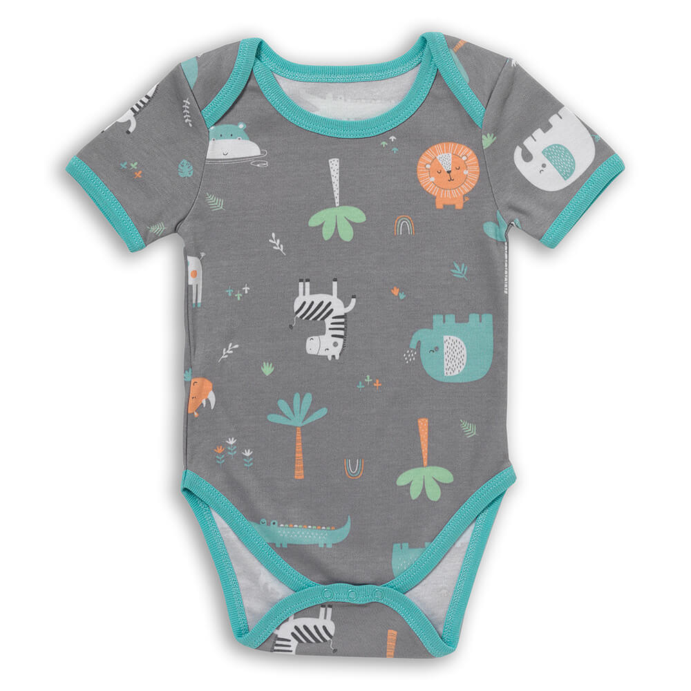 100% Organic Short Sleeve Baby Body - 5-pack_Safari_4_430