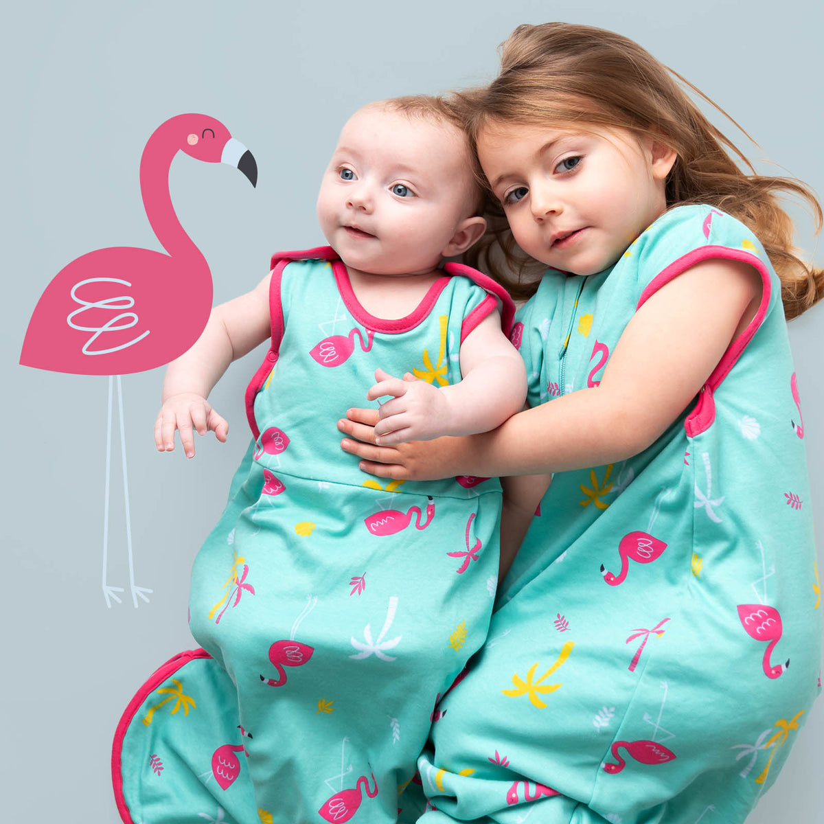 Organic Baby Sleeping Bag - 1.0 TOG_Flamingo_sample image_421