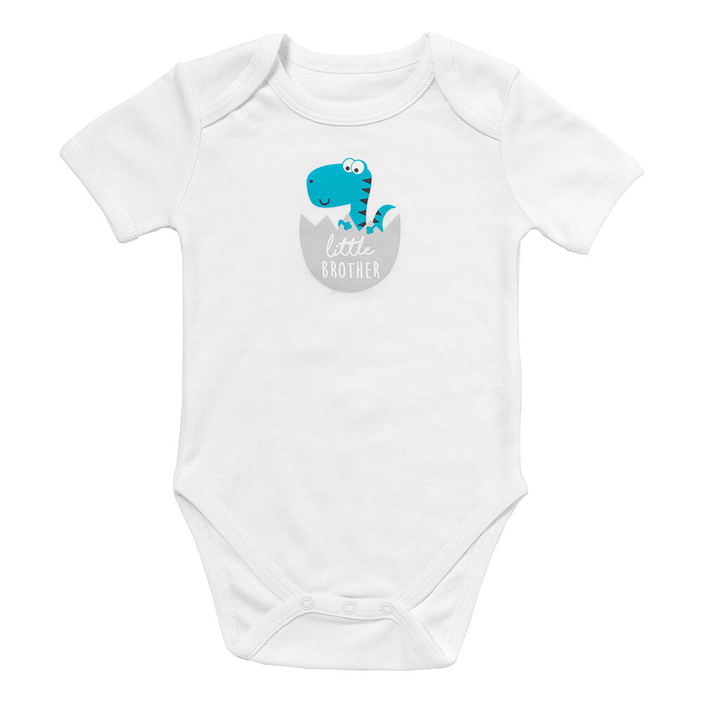 100% Organic Short Sleeve Baby Body slogan_Little Brother_1_431