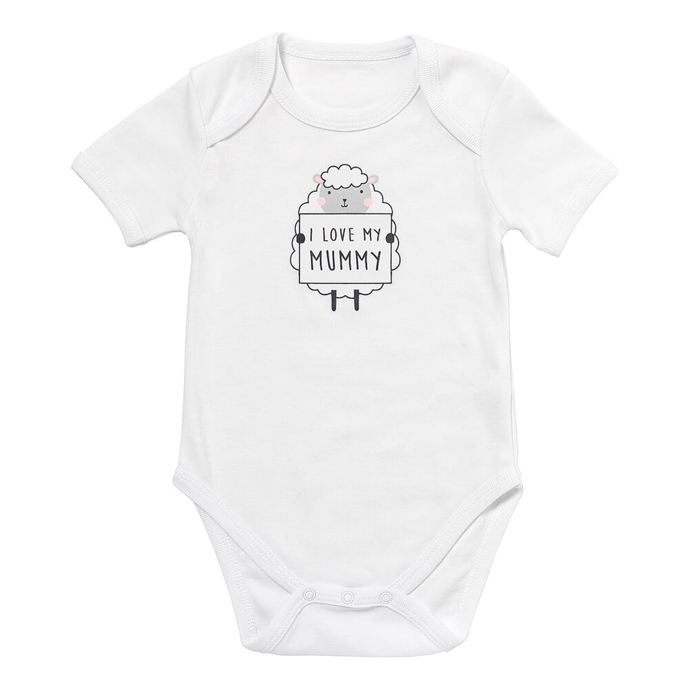 100% Organic Short Sleeve Baby Body slogan_I Love My Mummy_1_431