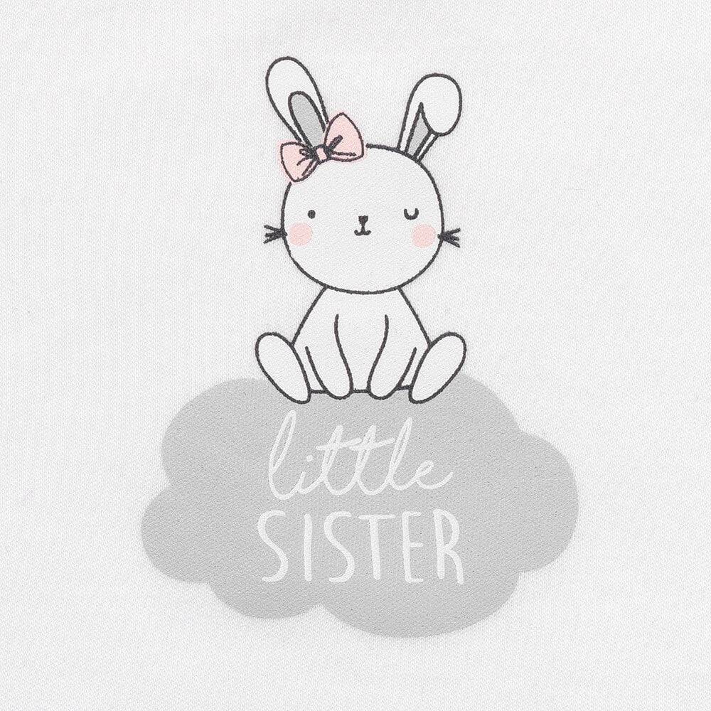 100% Organic Short Sleeve Baby Body slogan_Little Sister_2_431