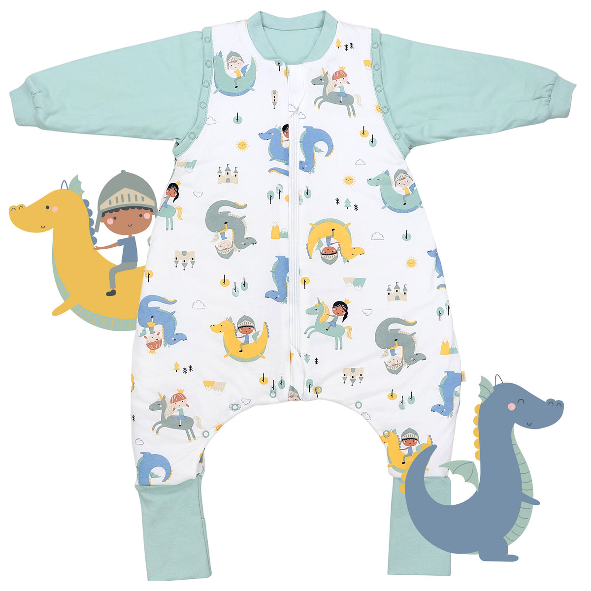 Sleeping Bag with Feet Foldable Feet Covers & Sleeves - 1.0 TOG_Fantasia_front_1182