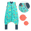 Sleeping Bag with Feet Foldable Feet Covers & Sleeves - 1.0 TOG_Under the Sea_Front with armhole_1182