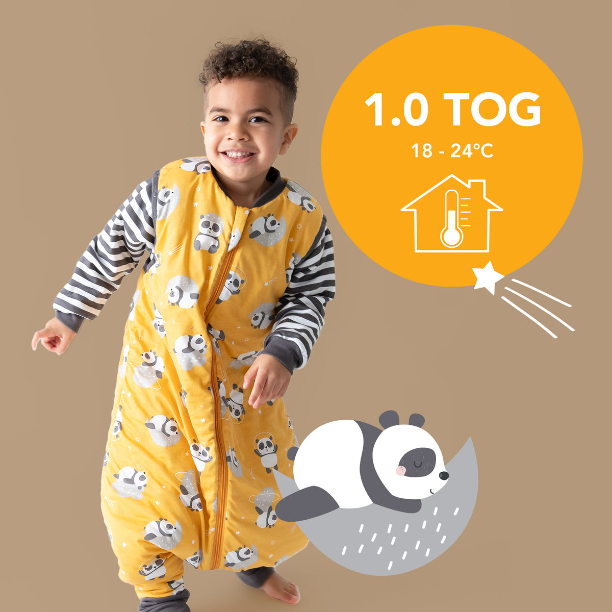 Sleeping Bag with Feet Foldable Feet Covers & Sleeves - 1.0 TOG_Panda_TOG_1182