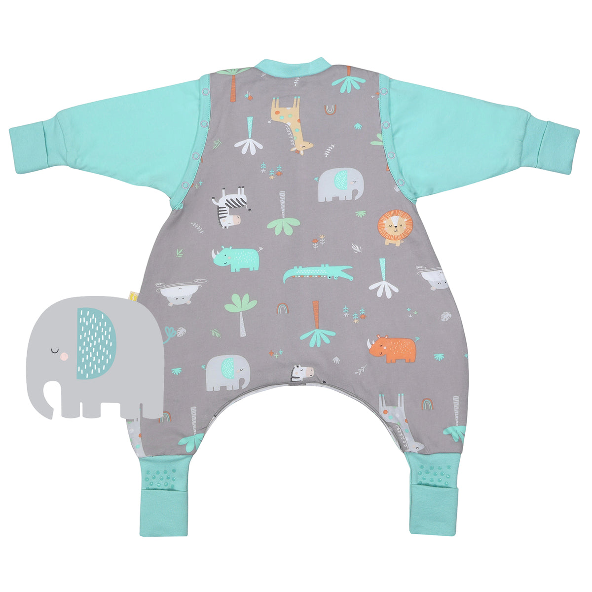 Sleeping Bag with Feet & Foldable Feet Covers - 2.5 TOG_Pirate_back_461