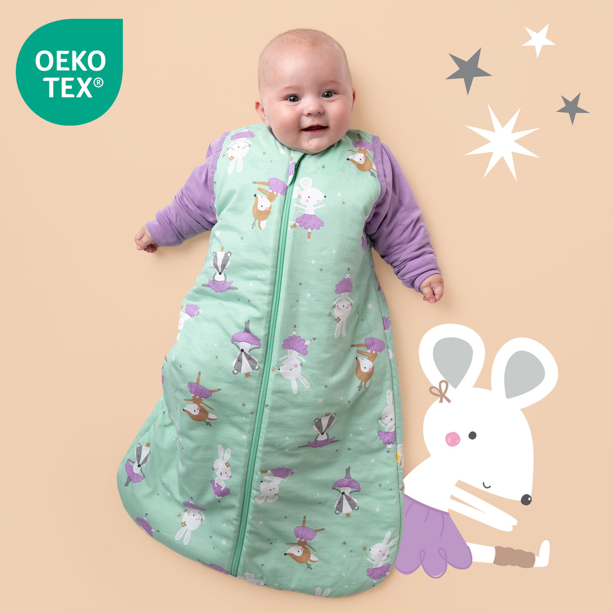 Baby Sleeping Bag - 1.0 TOG_Ballerina_OEKOTEX_1187