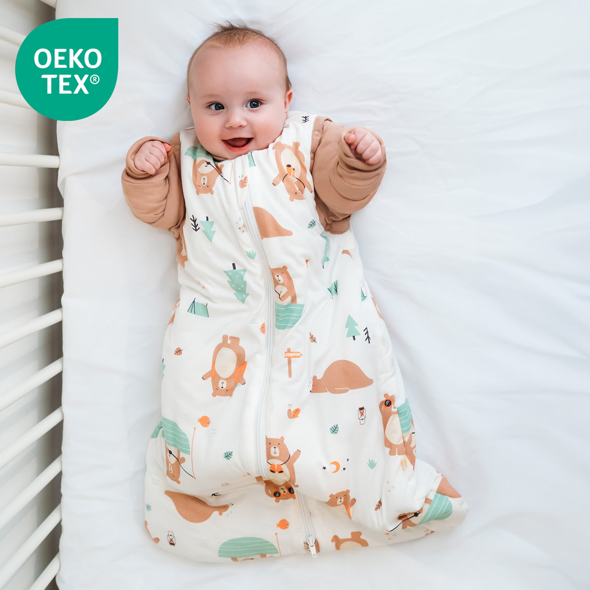 Baby Sleeping Bag - 1.0 TOG_Explorer Bear_OEKOTEX_1187