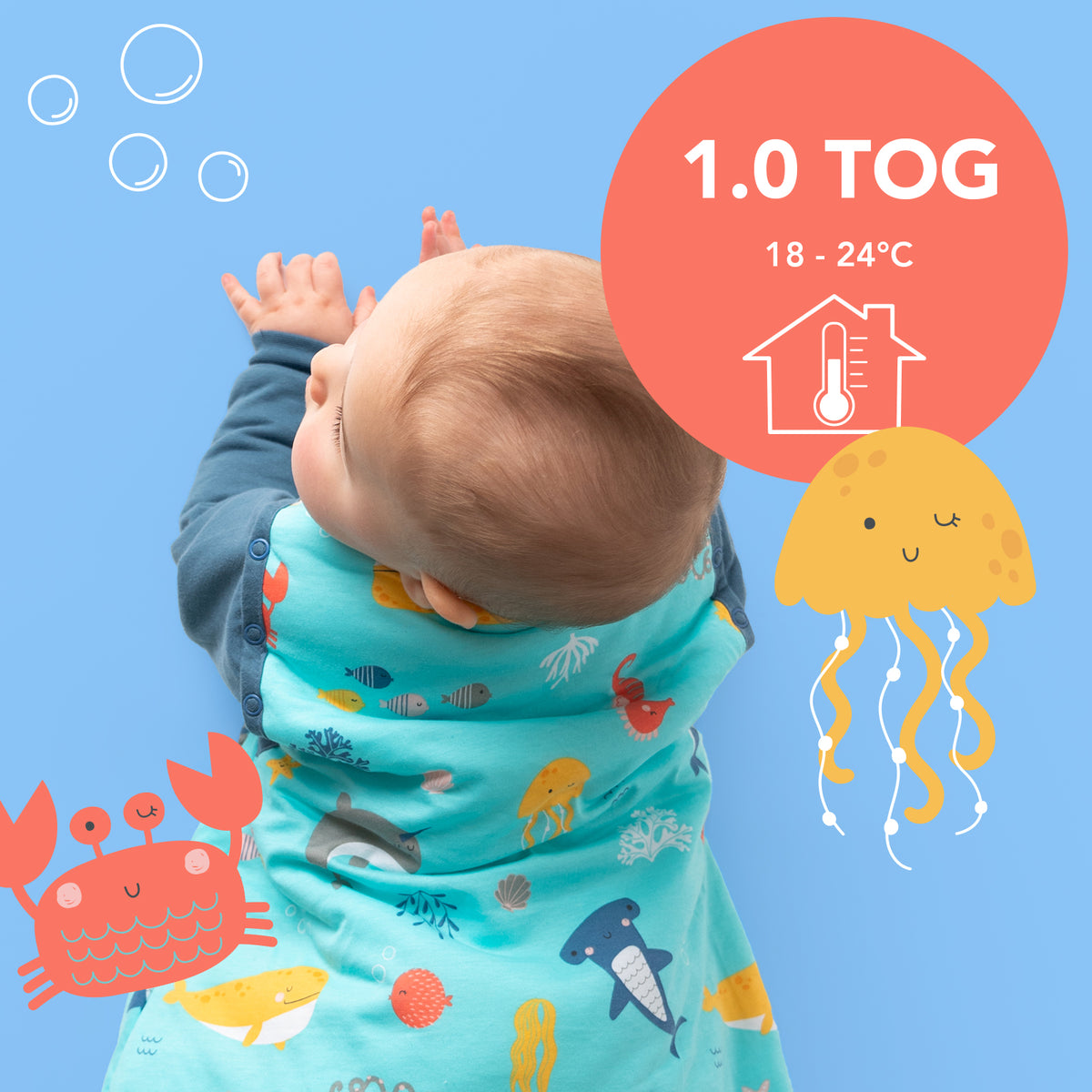 Baby Sleeping Bag - 1.0 TOG_Under the Sea_TOG_1187