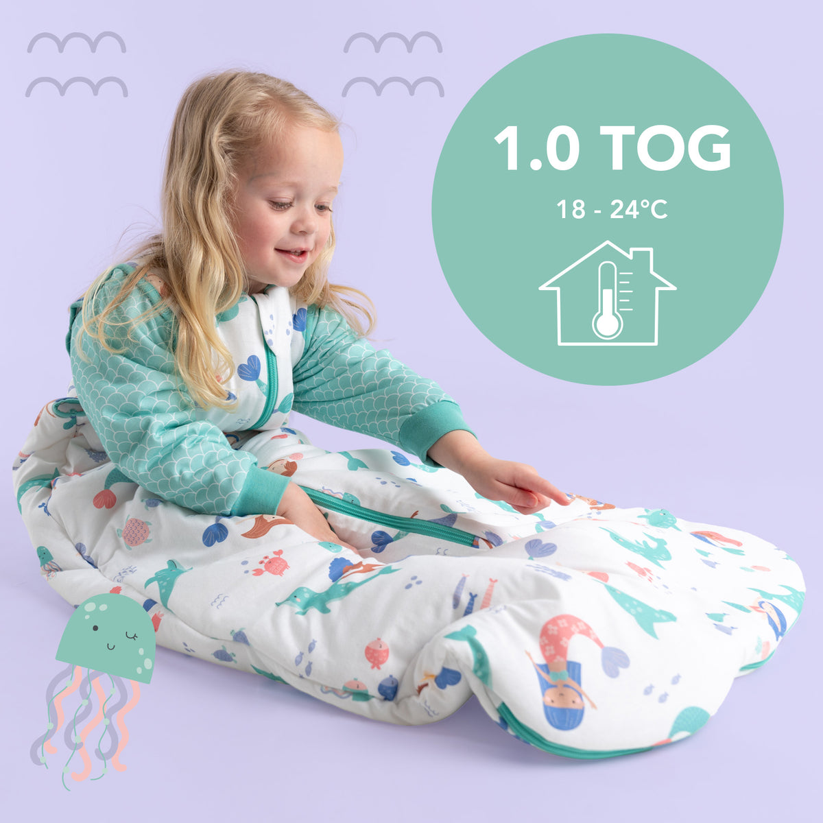 Baby Sleeping Bag - 1.0 TOG_Mermaid_TOG_1187
