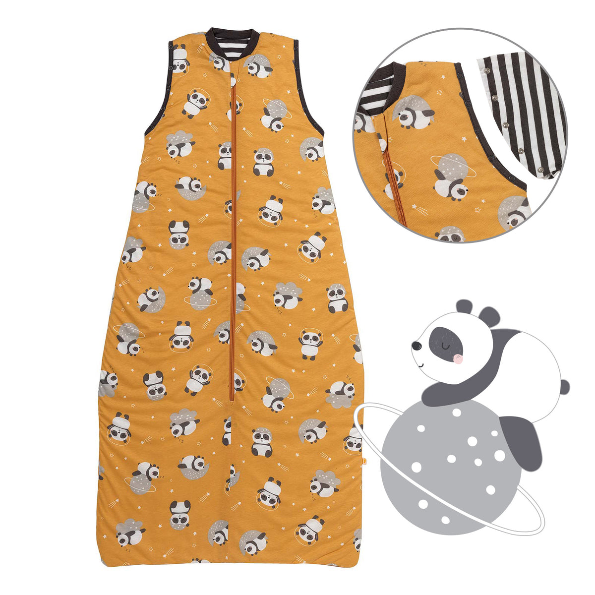 Baby Sleeping Bag - 1.0 TOG_Panda_Front with armhole_1187