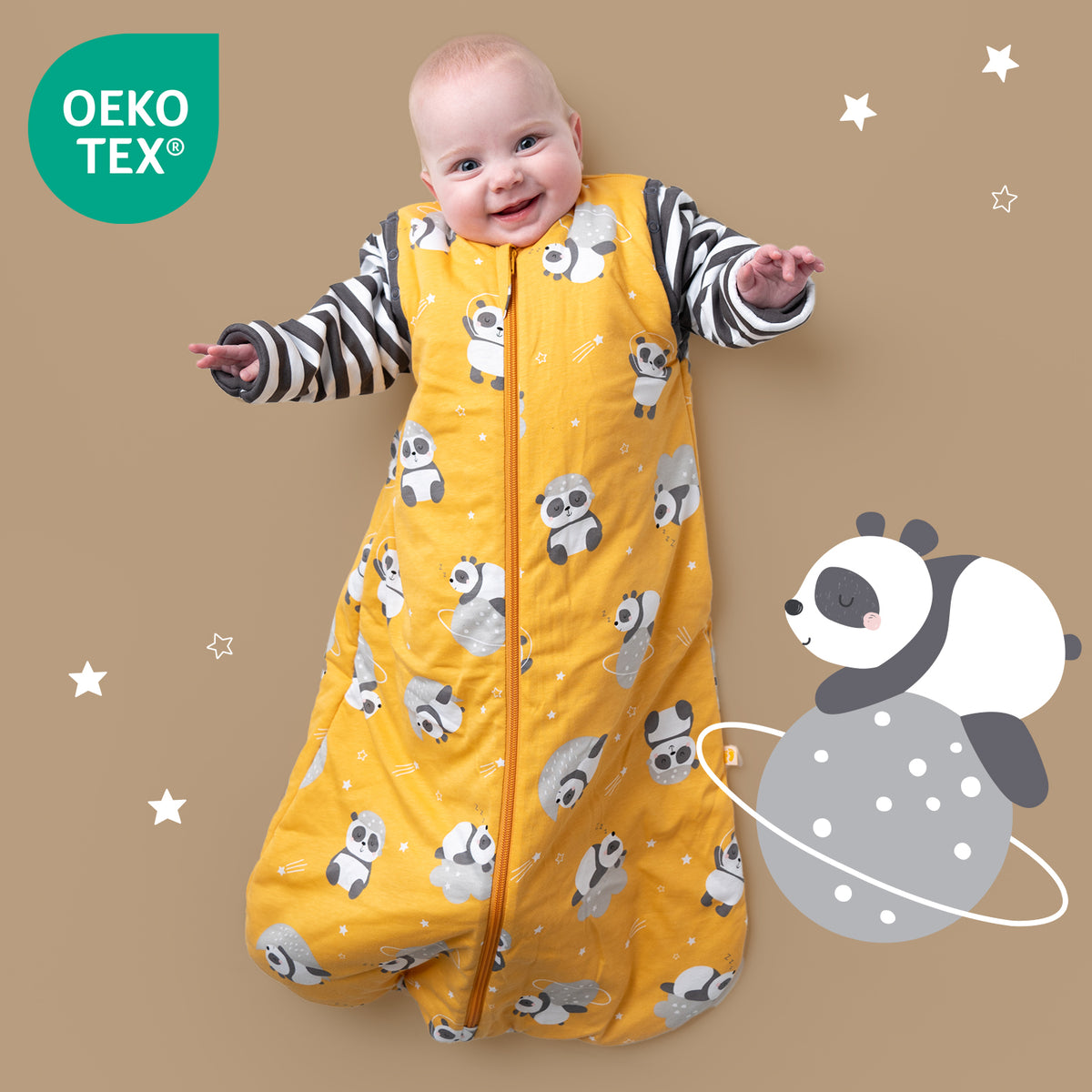 Baby Sleeping Bag - 1.0 TOG_Panda_OEKOTEX_1187