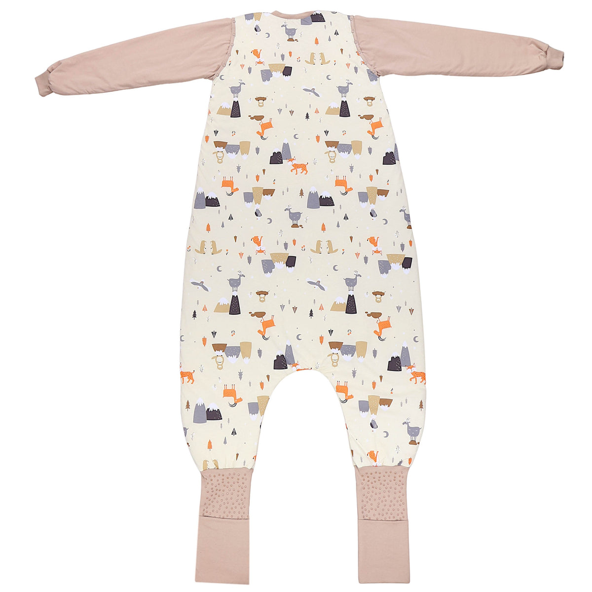 Adult Sleeping Bag with Feet & Detachable Sleeves - 2.5 TOG_Mountain Animals_back_1188
