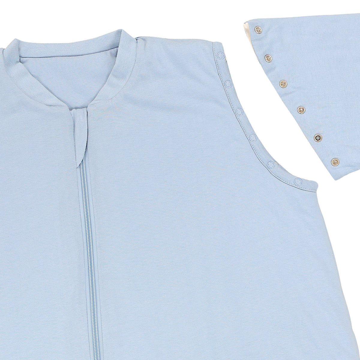 Adult Sleeping Bag with Feet & Detachable Sleeves - 2.5 TOG_Powder Blue_sleeve area_1188