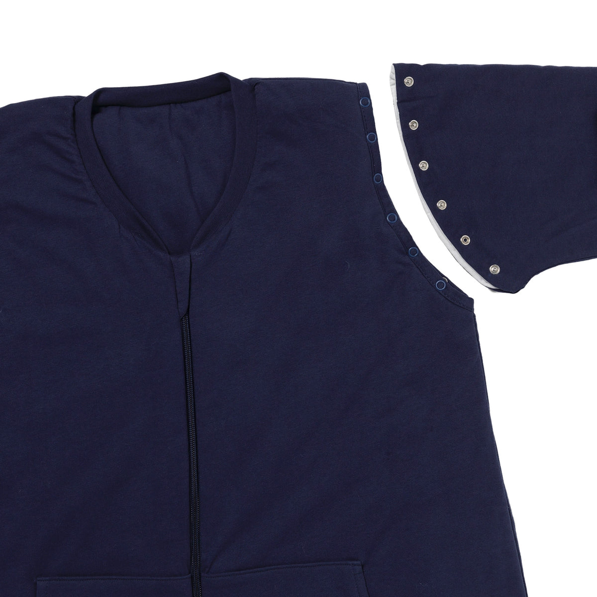 Adult Sleeping Bag with Feet & Detachable Sleeves - 2.5 TOG_Navy Blue_sleeve area_1188