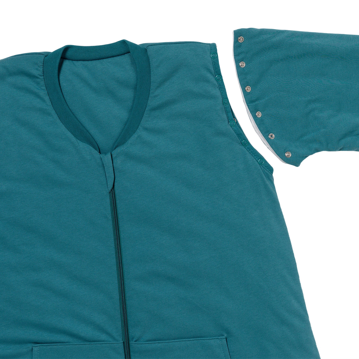 Adult Sleeping Bag with Feet & Detachable Sleeves - 3.5 TOG_Teal_sleeve area_1189