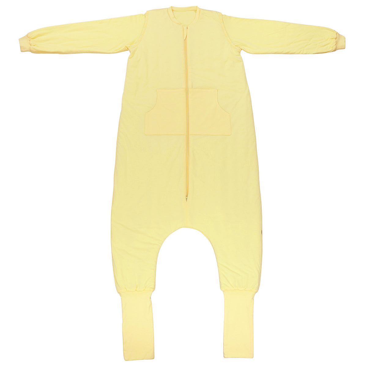 Adult Sleeping Bag with Feet & Detachable Sleeves - 3.5 TOG_Soft Yellow_front_1189