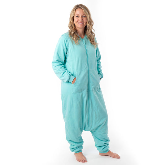 Adult Sleeping Bag with Feet & Detachable Sleeves - 1.0 TOG_Aqua_sample image_1190