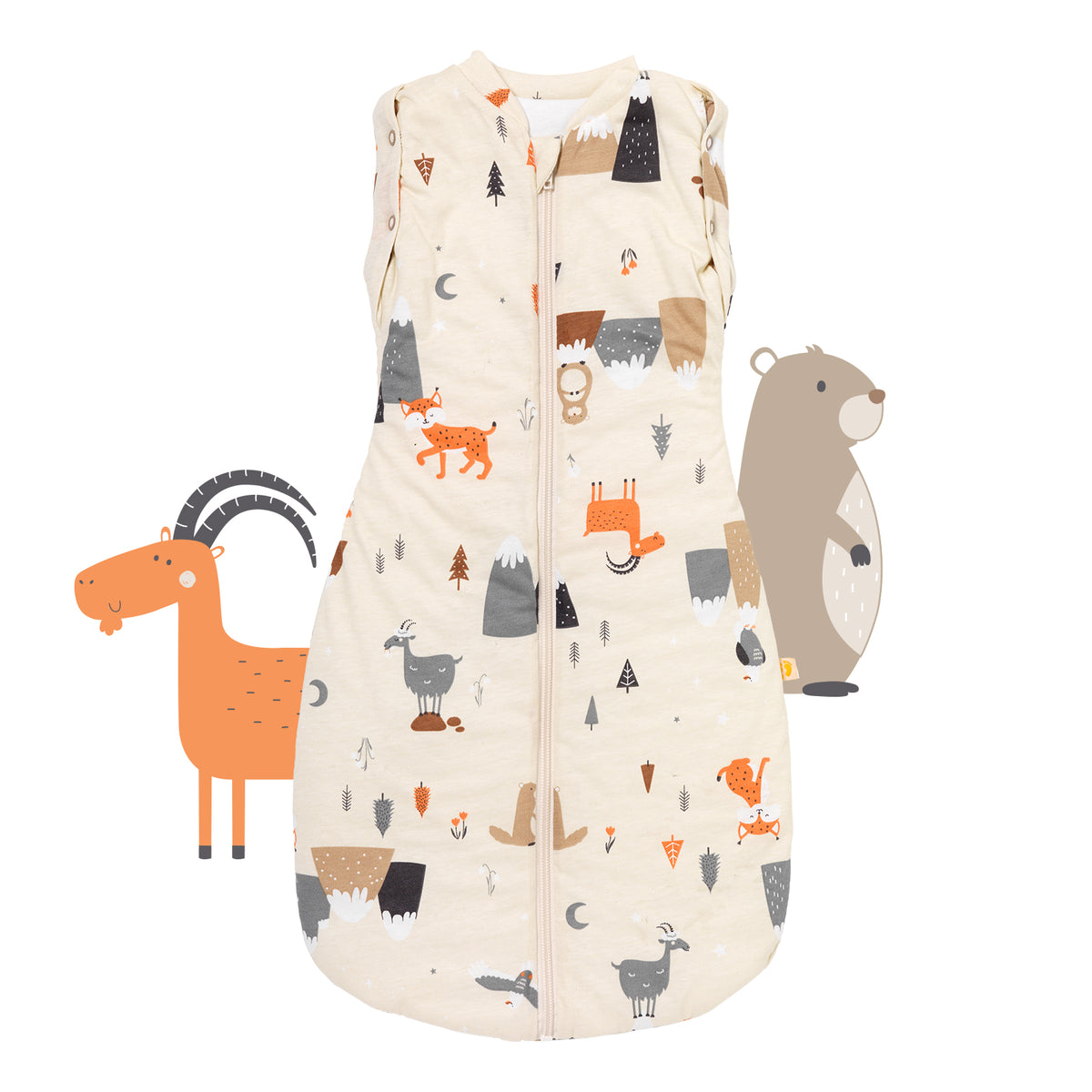 Swaddle bag 2.5 TOG_Mountain Animals_front_1193
