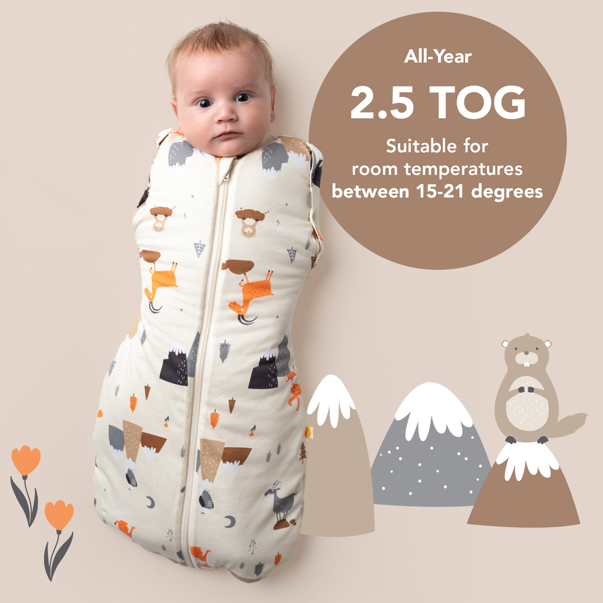 Swaddle bag 2.5 TOG_Mountain Animals_TOG_1193