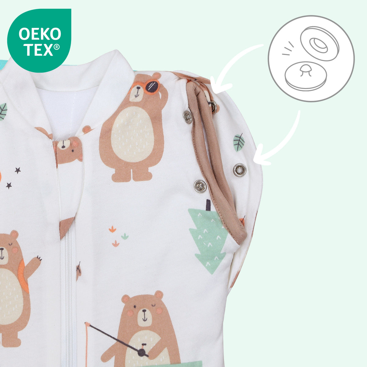 Swaddle bag 1.0 TOG_Explorer Bear_OEKOTEX_1198