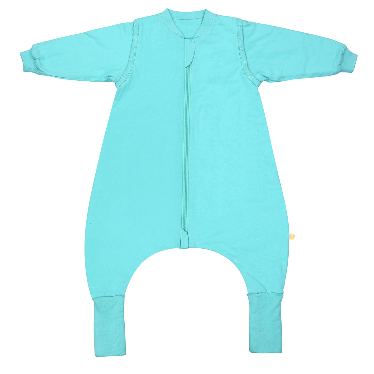 Sleeping Bag with Feet Foldable Feet Covers & Sleeves - 1.0 TOG_Aqua_front_1200