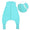 Sleeping Bag with Feet Foldable Feet Covers & Sleeves - 1.0 TOG_Aqua_front_1200