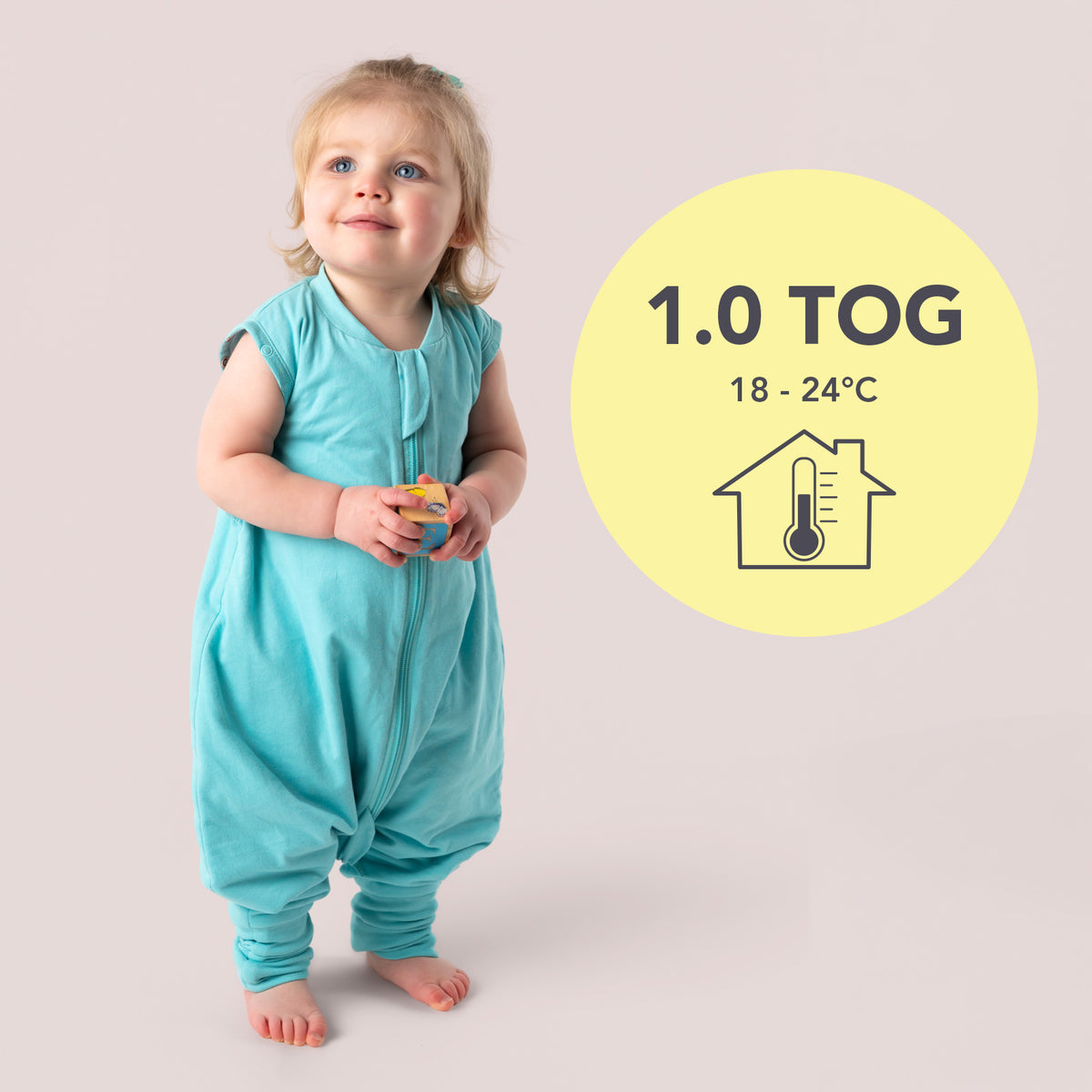 Sleeping Bag with Feet Foldable Feet Covers & Sleeves - 1.0 TOG_Aqua_TOG_1200