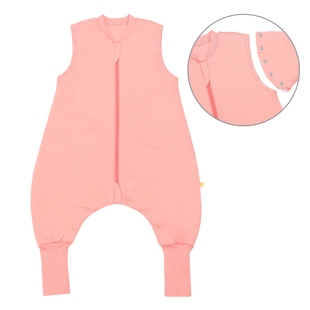 Sleeping Bag with Feet Foldable Feet Covers & Sleeves - 1.0 TOG_Peach_front_1200