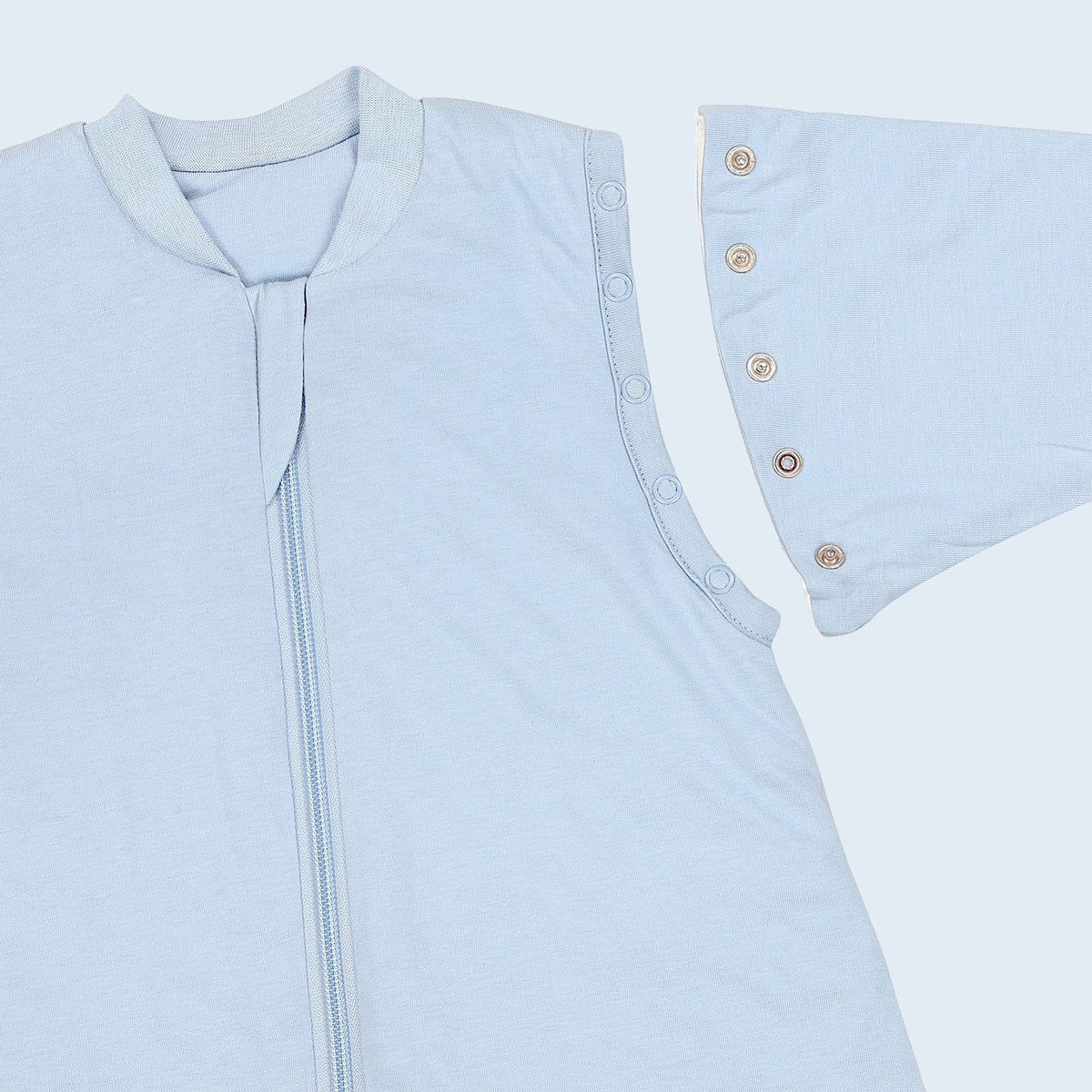 Baby Sleeping Bag - 1.0 TOG_Powder Blue_sleeve area_1201