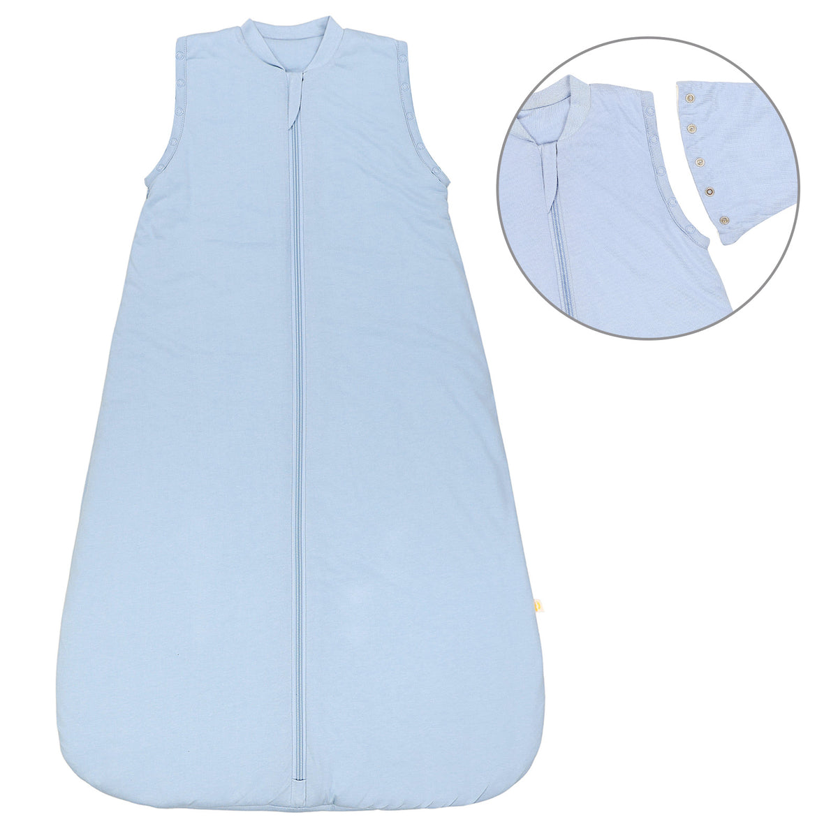 Baby Sleeping Bag - 1.0 TOG_Powder Blue_Front with armhole_1201